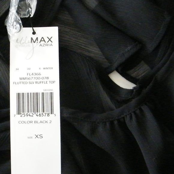 Miley Cyrus Maz Azria Shear Ruffled L #MM567700 - Picture 11 of 12